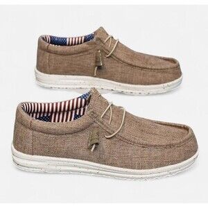 NWT Men's Casual Shoes Brown Loafers American Flag Lining Size 11.5 (EU) 45